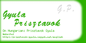 gyula prisztavok business card